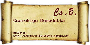 Csereklye Benedetta névjegykártya